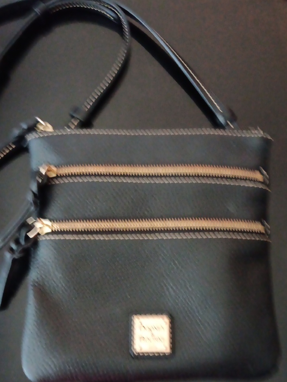Dooney & Bourke Black Pebble Leather Crossbody
